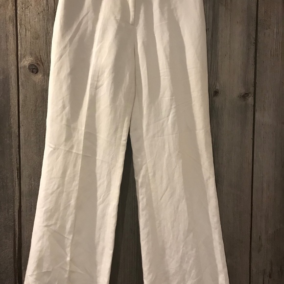 White House Black Market Legacy white linen pants - Picture 2 of 8